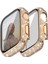 Apple Watch 7 45MM Uyumlu Zore Watch Gard 24 Kenarları Taşlı Sert Pc Kasa ve Ekran Koruyucu, Rose Gold 2
