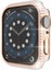 Apple Watch 7 45MM Uyumlu Zore Watch Gard 24 Kenarları Taşlı Sert Pc Kasa ve Ekran Koruyucu, Rose Gold 3