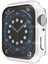 Apple Watch 7 45MM Uyumlu Zore Watch Gard 24 Kenarları Taşlı Sert Pc Kasa ve Ekran Koruyucu, Gümüş 3