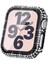 Apple Watch 7 45MM Uyumlu Zore Watch Gard 24 Kenarları Taşlı Sert Pc Kasa ve Ekran Koruyucu, Siyah 1