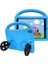 Apple iPad 10.2 (8.nesil) Uyumlu Zore Wheel Car Tekerlek Standlı Tablet Eva Silikon Kılıf, Mavi 1