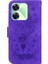 Realme C61 Kickstand Kabartma Gül Çiçekler Flip Pu Deri Kapak Için Kılıf (Yurt Dışından) 5