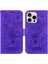 IPhone 16 Için Kılıf Pro Kart Yuvaları Flip Pu Deri Kapak Kabartma Gül Cüzdan (Yurt Dışından) 1