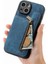 IPhone 15 Için Kılıf Artı Standı Fonksiyonu Vintage Fermuar Cüzdan Katlanabilir Geri (Yurt Dışından) 2