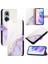 Huawei Nova 9 Için Kılıf Pu Deri Cüzdan Mermer Desen Kickstand (Yurt Dışından) 5