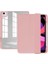 Apple iPad Air 10.9 2022 (5.nesil) Uyumlu Kılıf Zore Nort Arkası Şeffaf Standlı Kılıf, Pembe 1