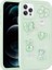 Apple iPhone 11 Pro Uyumlu Kılıf Kabartma Figürlü Parlak Zore Toys Silikon Kapak, Açık Yeşil 1