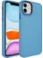 Apple iPhone 11 Uyumlu Kılıf Metal Çerçeve ve Buton Tasarımlı Silikon Luna Kapak, Baby Blue 1