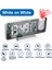 Beyaz Üzerine Beyaz A LED Dijital Projeksiyon Çalar Saat Yatak Odası Için Tavana Projeksiyon Fm Radyo USB Telefon Şarj Cihazı Zaman Projektörü Çift Yüksek Sesli Saat (Yurt Dışından) 1