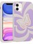 Apple iPhone 11 Uyumlu Kılıf Sıvılı Simli Kelebekli Tasarım Zore Vodena Kapak, Lila 1