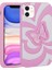 Apple iPhone 11 Uyumlu Kılıf Sıvılı Simli Kelebekli Tasarım Zore Vodena Kapak, Pembe 1
