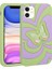 Apple iPhone 11 Uyumlu Kılıf Sıvılı Simli Kelebekli Tasarım Zore Vodena Kapak, Yeşil 1