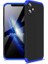 Apple iPhone 12 Mini Uyumlu Kılıf Zore Ays Kapak, Siyah-Mavi 1