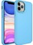 Apple iPhone 12 Pro Max Uyumlu Kılıf Metal Çerçeve ve Buton Tasarımlı Silikon Zore Luna Kapak, Sierra Mavi 1