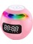 Pembe Küresel Masa Çalar Saati 2000MAH LED Ekran Dijital Saat Bluetooth Uyumlu 5.0 Hoparlör Tf Kart Fm Radyo Doğum Günü Partisi Için (Yurt Dışından) 1