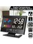 Siyah 5-In-1 LED Dijital Çalar Saat Takvim Hava Durumu Göstergesi Termometre Nem Monitörü Erteleme Fonksiyonlu (Yurt Dışından) 1