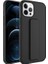 Apple iPhone 12 Pro Max Uyumlu Kılıf Zore Qstand Kapak, Siyah 1