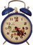 Mavi Mekanik Çalar Saat Vintage Tavuk Gagalama Pirinç Loud Çocuk Clockwork Masa Saati Aydınlık Metal Masa Dekorasyon Hediye (Yurt Dışından) 2