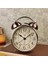 Çift Ikili Zil Vintage Retro Alarm Saati Ağır Uyuyanlar Için Yüksek Sesli Alarm Eski Moda Masa Saati Arka Aydınlatmalı Ev Dekoratif (Yurt Dışından) 4