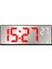Kırmızı Ses Kontrolü Dijital Alarmlı Saat Saat Sıcaklık Çift Alarm Erteleme Masaüstü Masa Saati Gece Modu 12/24 H LED Saat Izle (Yurt Dışından) 1