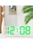 Pembe 3D Dijital Duvar Saati LED Büyük Ekran Tarih ve Sıcaklık Dijital Çalar Saatler Masa Banyo Yatak Odası Ev Dekor Için (Yurt Dışından) 5