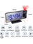 Gül Altın Üzerine Beyaz A LED Dijital Projeksiyon Çalar Saat Yatak Odası Için Tavana Projeksiyon Fm Radyo USB Telefon Şarj Cihazı Zaman Projektörü Çift Yüksek Sesli Saat (Yurt Dışından) 3