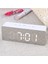 Yuvarlak-Yeşil Dijital Ayna LED Çalar Saat Gece Işıkları Termometre Duvar Saati Lamba Kare Dikdörtgen Çok Fonksiyonlu Masa Saatleri Mini Alarm (Yurt Dışından) 3