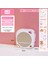 Junior Beyaz Kawaii Saat Bluetooth Hoparlör, Kablosuz Stereo, Öğrenci Mini Erteleme Alarmı, Masaüstü Süslemesi, Kız Kalp Taşınabilir Subwoofer (Yurt Dışından) 1