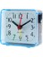 Mavi Yüksek Kalite Yepyeni Ofis Çalar Saat Uyandırma Saatleri Pvc Sessiz Kare 1 Adet 6.2X3X5.9CM Başucu Şeker Renkler (Yurt Dışından) 1