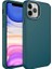 Apple iPhone 12 Pro Uyumlu Kılıf Metal Çerçeve ve Buton Tasarımlı Silikon Zore Luna Kapak, Koyu Yeşil 1