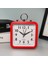 Kırmızı 10 cm Mini Analog Çalar Saat Tik Tak Etmeyen, Yumuşak Uyandırma, Pille Çalışan, Taşınabilir Çalar Saat, Ayarlaması Kolay, Yatak Odası Seyahati Için (Yurt Dışından) 1