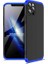 Apple iPhone 12 Pro Uyumlu Kılıf Zore Ays Kapak, Siyah-Mavi 1