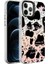 Apple iPhone 12 Pro Uyumlu Kılıf Mermer Desenli Zore Marbello Kapak, Siyah-Beyaz 1