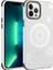 Apple iPhone 12 Pro Uyumlu Kılıf Zore Wireless Şarj Özellikli Desenli Hot Kapak, Beyaz 1