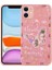Apple iPhone 12 Uyumlu Kılıf Desenli Sert Silikon Zore Mumila Kapak, Pink Flower 1