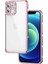 Apple iPhone 12 Uyumlu Kılıf Kamera Korumalı Taşlı Zore Mina Kapak, Rose Gold 1