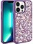 Apple iPhone 13 Pro Max Uyumlu Kılıf Parlak Taşlı Tasarım Zore Linea Kapak, Derin Mor 1