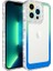Apple iPhone 13 Pro Max Uyumlu Kılıf Simli ve Renk Geçiş Tasarımlı Lens Korumalı Zore Park Kapak, Yeşil-Mavi 1