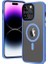 Apple iPhone 13 Pro Max Uyumlu Kılıf Wireless Şarj Özellikli Zore Hibrit Magsafe Kapak, Mavi Açık 1