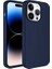 Apple iPhone 13 Pro Uyumlu Kılıf Magsafe Wireless Şarj Özellikli Pastel Renk Silikon Zore Plas Kapak, Lacivert 1