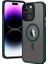 Apple iPhone 13 Pro Uyumlu Kılıf Wireless Şarj Özellikli Zore Hibrit Magsafe Kapak, Koyu Yeşil 1