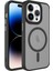 Apple iPhone 13 Pro Uyumlu Kılıf Mat Arka Yüzey Wireless Şarj Özellikli Zore Flet Magsafe Kapak, Siyah 1
