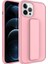 Apple iPhone 12 Pro Max Uyumlu Kılıf Zore Qstand Kapak, Pembe 1