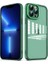 Apple iPhone 13 Pro Max Uyumlu Kılıf Kamera Korumalı Transparan Zore Post Kapak, Koyu Yeşil 1