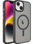 Apple iPhone 14 Plus Uyumlu Kılıf Mat Arka Yüzey Wireless Şarj Özellikli Zore Flet Magsafe Kapak, Siyah 1