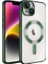 Apple iPhone 14 Plus Uyumlu Kılıf Kamera Korumalı Magsafe Wireless Şarj Özellikli Zore Demre Kapak, Koyu Yeşil 1