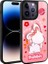 Apple iPhone 14 Pro Max Uyumlu Kılıf Parlayan Kabartmalı Ikonik Figürlü Zore Amas Silikon Kapak, Pembe 1