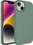 Apple iPhone 14 Plus Uyumlu Kılıf Sıvı Teknolojili Silinebilir Sert Zore Kivi Kapak, Koyu Yeşil 1