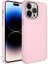 Apple iPhone 14 Pro Max Uyumlu Kılıf Metal Çerçeve ve Buton Tasarımlı Silikon Zore Luna Kapak, Pembe 1
