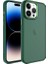 Apple iPhone 14 Pro Max Uyumlu Kılıf Buzlu Sert Pc Zore May Kapak, Koyu Yeşil 1